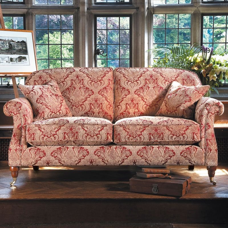 parker knoll westbury sofa in Nouveau Stripe Caramel