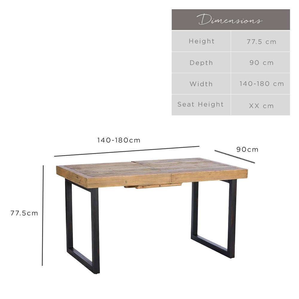 Adelaide Fully Extendable Dining Table 140-180cm