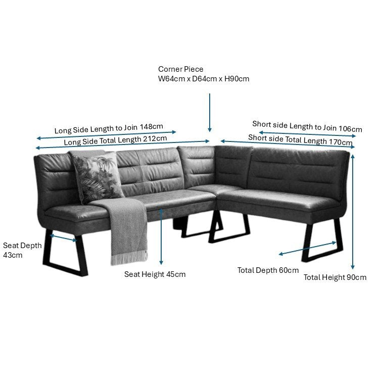 Industrial Corner Bench - Tan