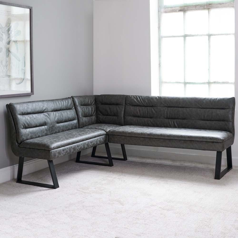 Industrial Corner Bench - Grey