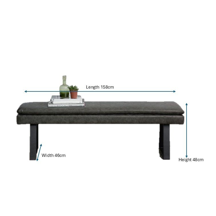 Industrial Bench Seat - Grey