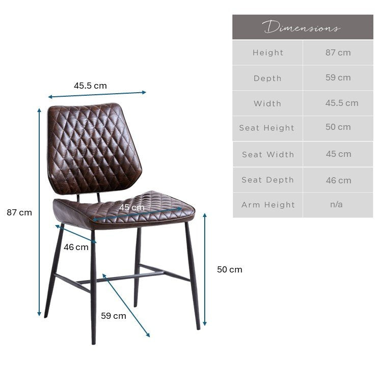 Digby Dark Brown Dining Chair (Set of 2)