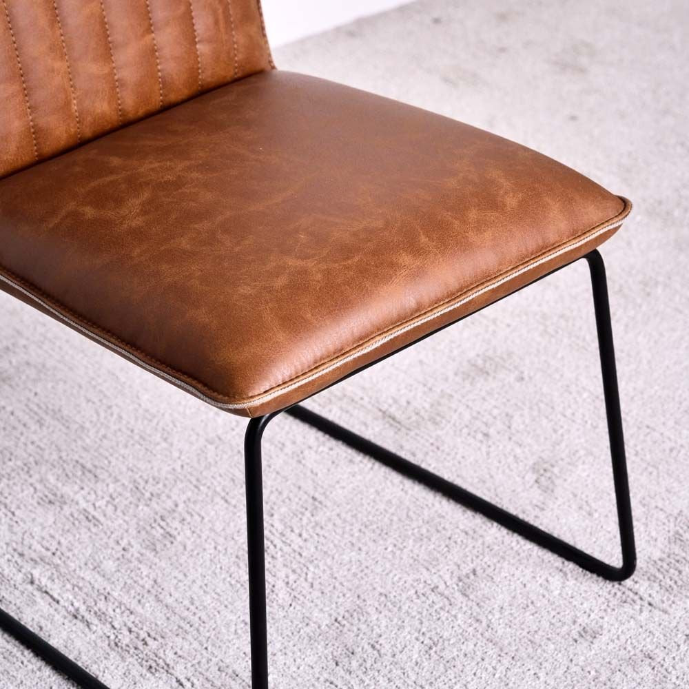 Leather Dining Chairs With Metal Legs
