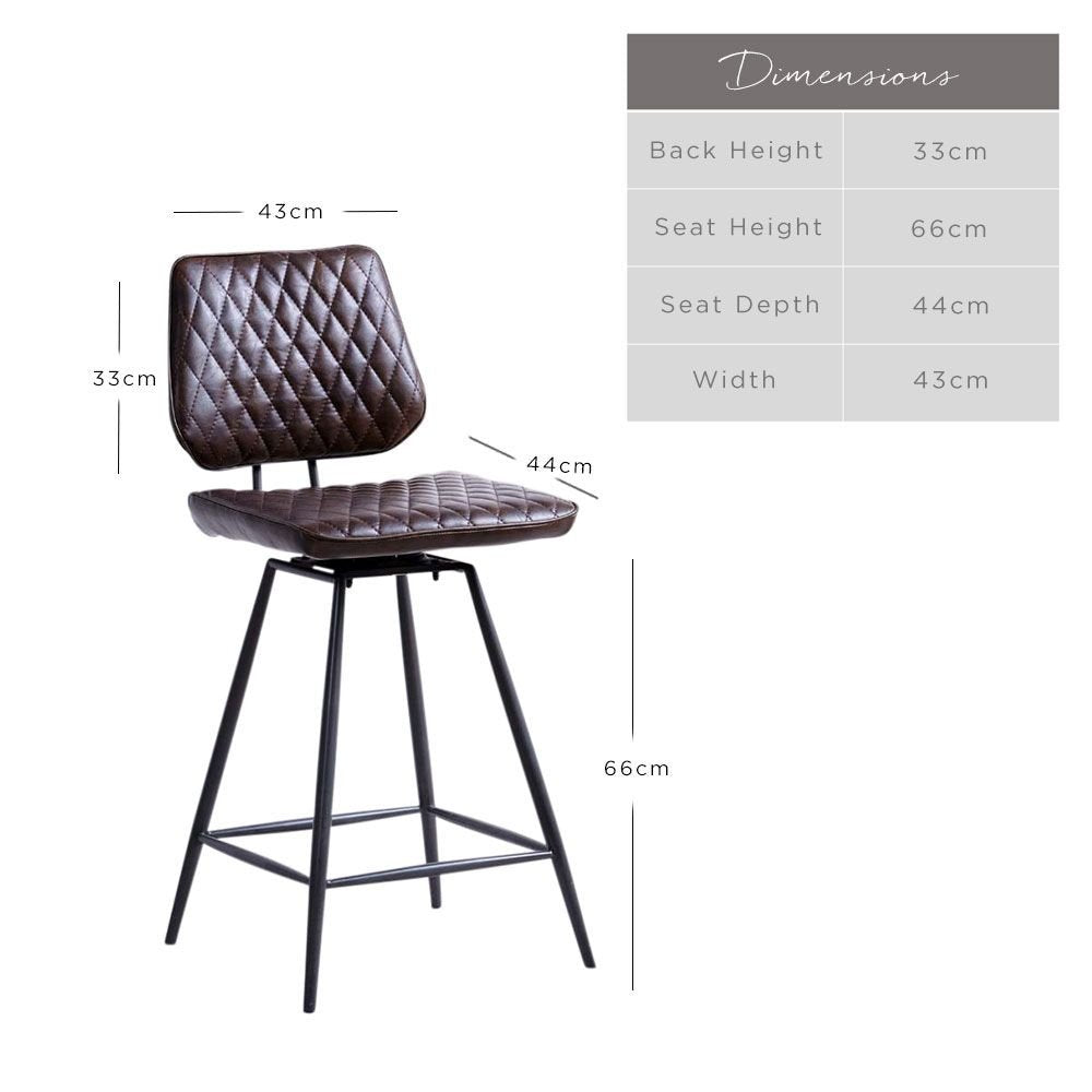 Digby Bar Stool - Dark Brown (Set of 2)