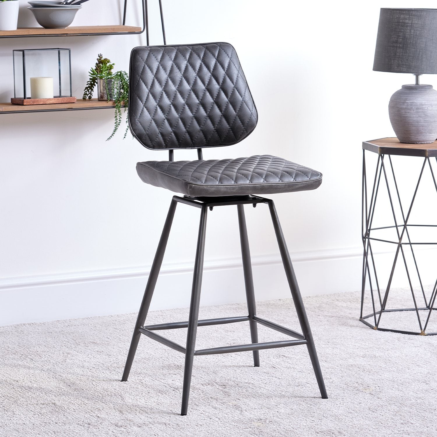 Digby Bar Stool - Grey