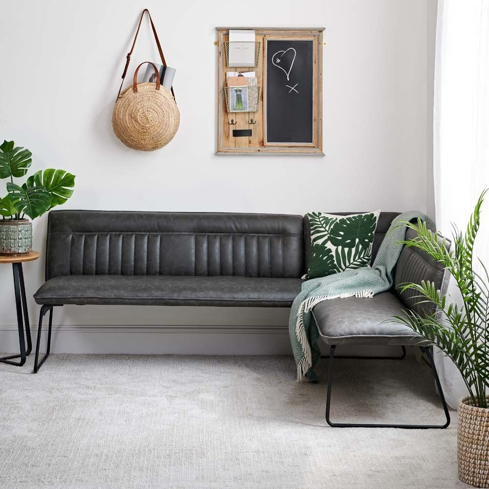 Hardy Grey Corner Bench Seating (Left Hand Facing)