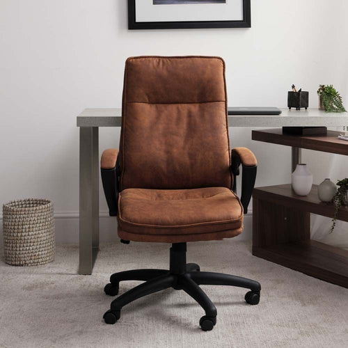 Porto Computer Desk Chair Camel Fabric