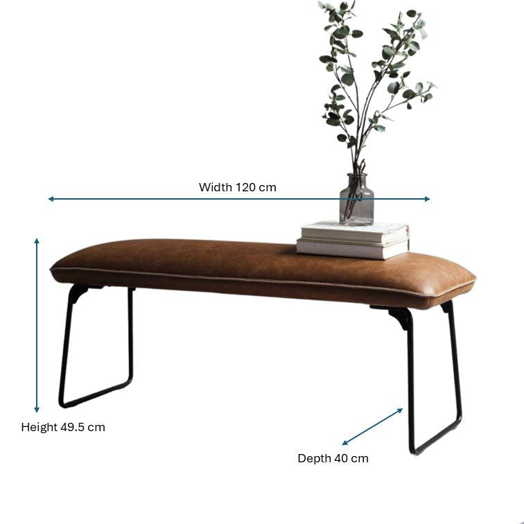 Hardy Low Dining Bench - Tan