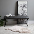 Hardy Faux Leather Low Dining Bench ��� Grey