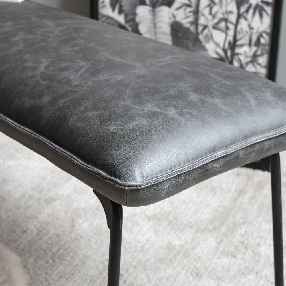 Hardy Faux Leather Low Dining Bench ��� Grey