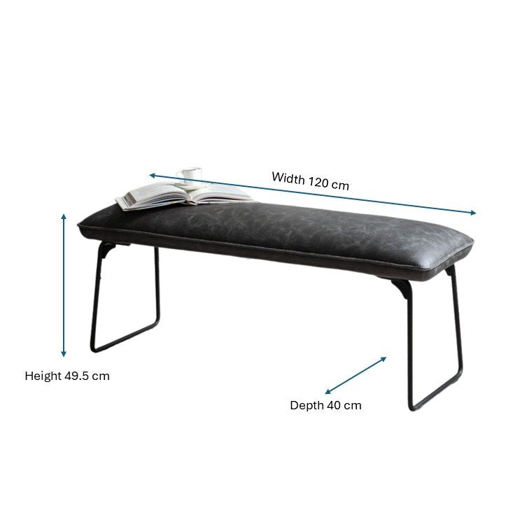 Hardy Low Dining Bench - Grey
