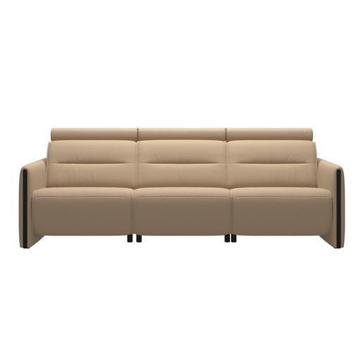 Stressless Emily 3 Seat Sofa Wood Arm - Paloma/Cori Leather