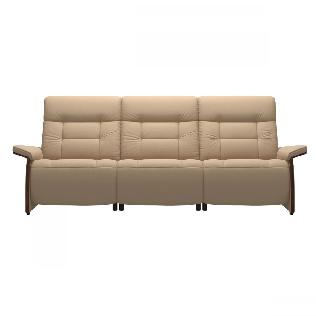 Stressless Mary 3 Seater Sofa Wood Arm - Paloma/Cori Leather