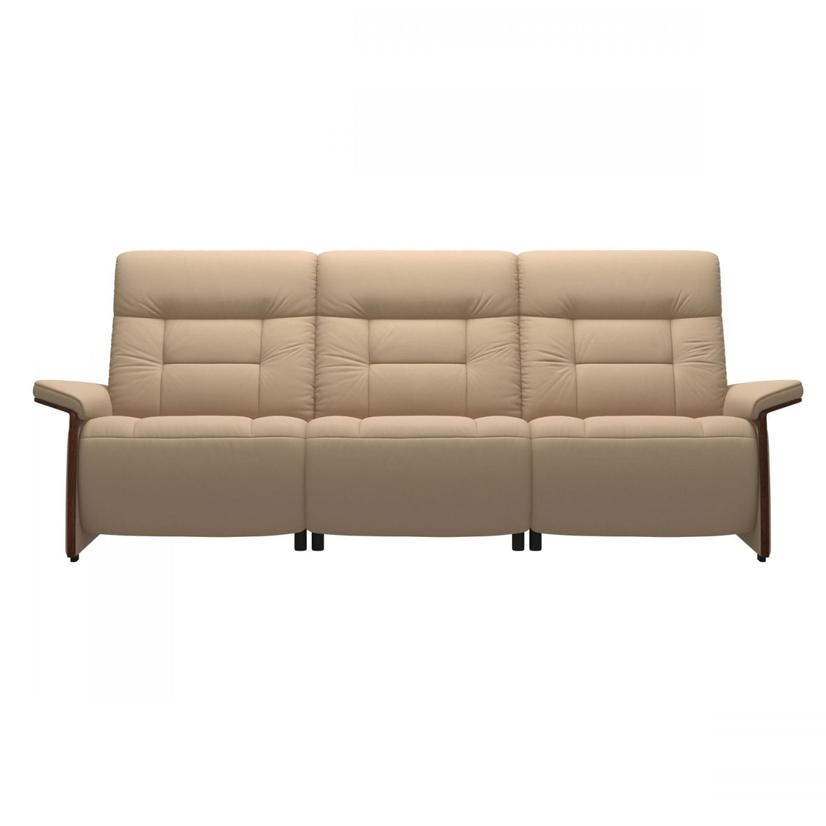Stressless Mary 3 Seater Sofa Wood Arm - Paloma/Cori Leather