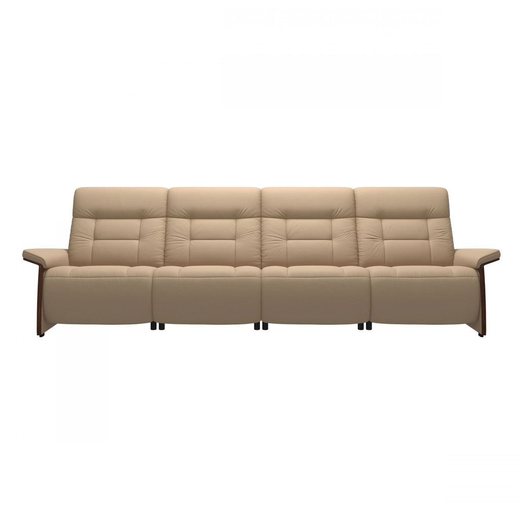 Stressless Mary 4 Seater Sofa Wood Arm - Paloma/Cori Leather