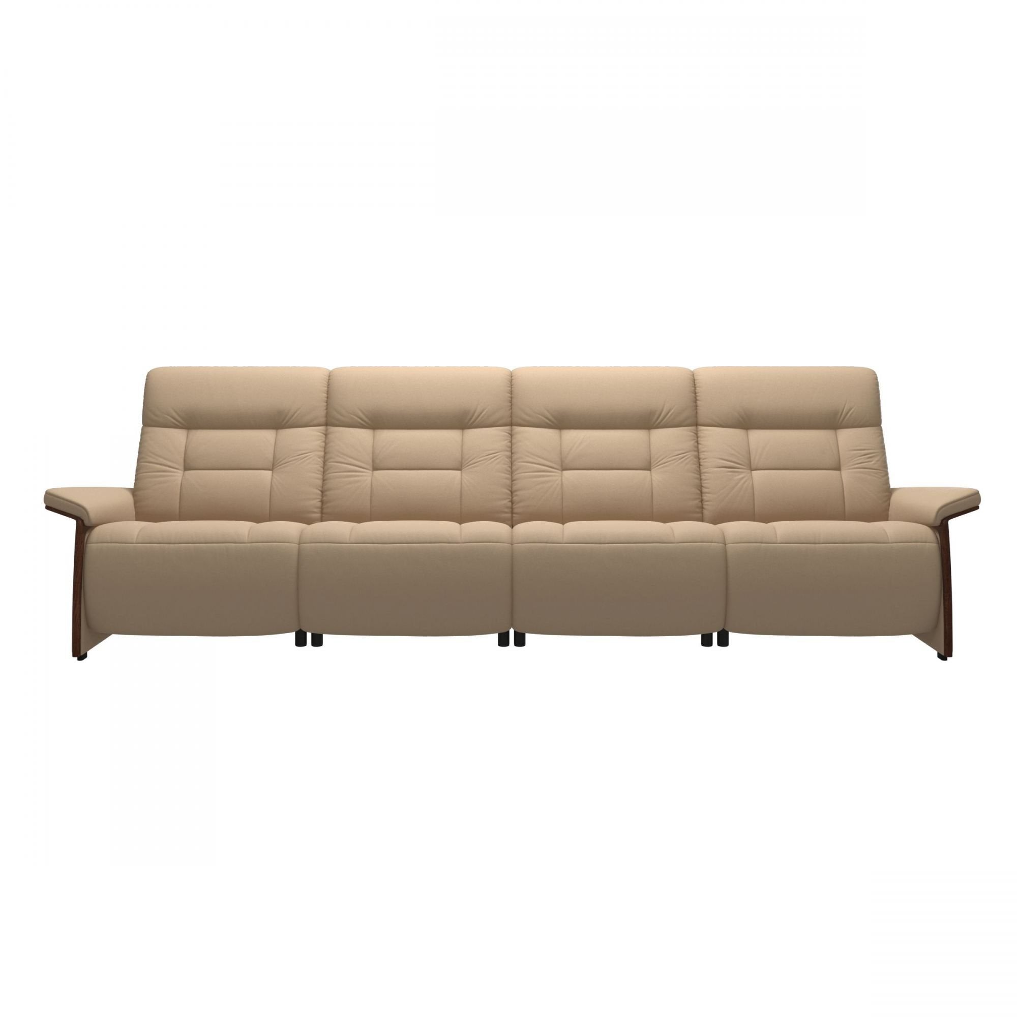Stressless Mary 4 Seater Sofa Wood Arm - Paloma/Cori Leather