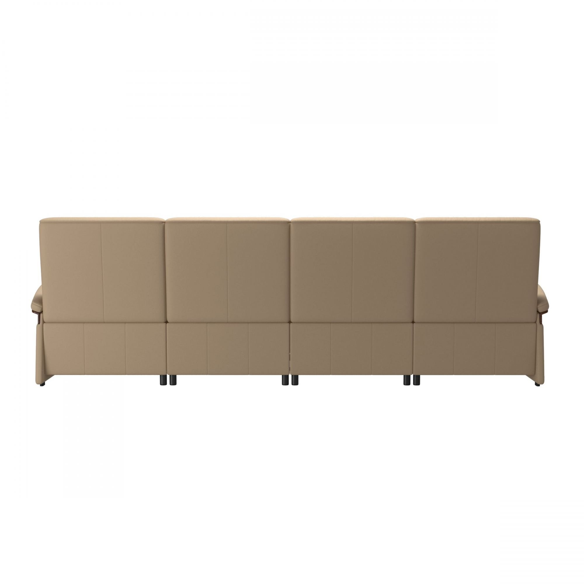 Stressless Mary 4 Seater Sofa Wood Arm - Paloma/Cori Leather