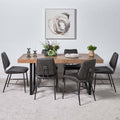 Adelaide 180cm Dining Table & 6 Digby Dining Chairs - Grey