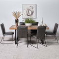 Adelaide 180cm Dining Table & 6 Hardy Dining Chairs - Grey