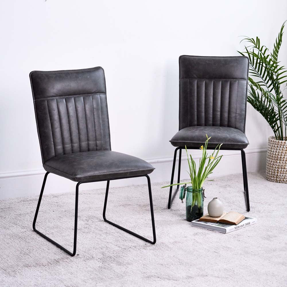 Soho Dining Table 200cm & 4 Hardy Dining Chairs - Grey