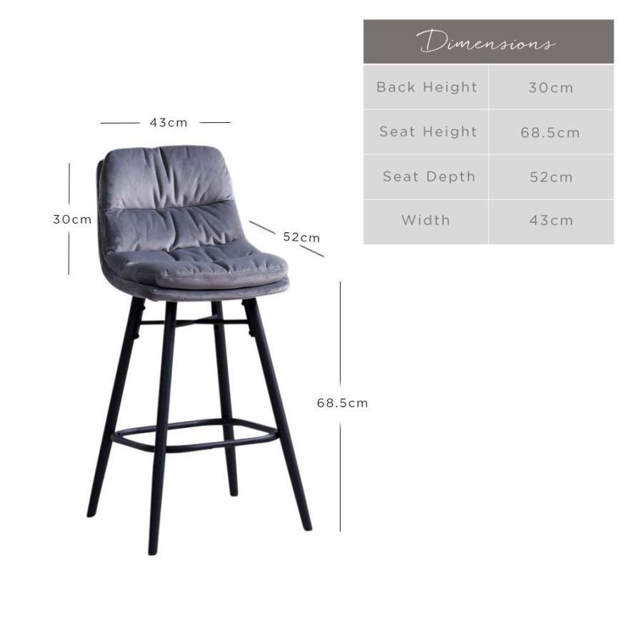 Enderson Bar Stool - Light Grey (Set of 2)