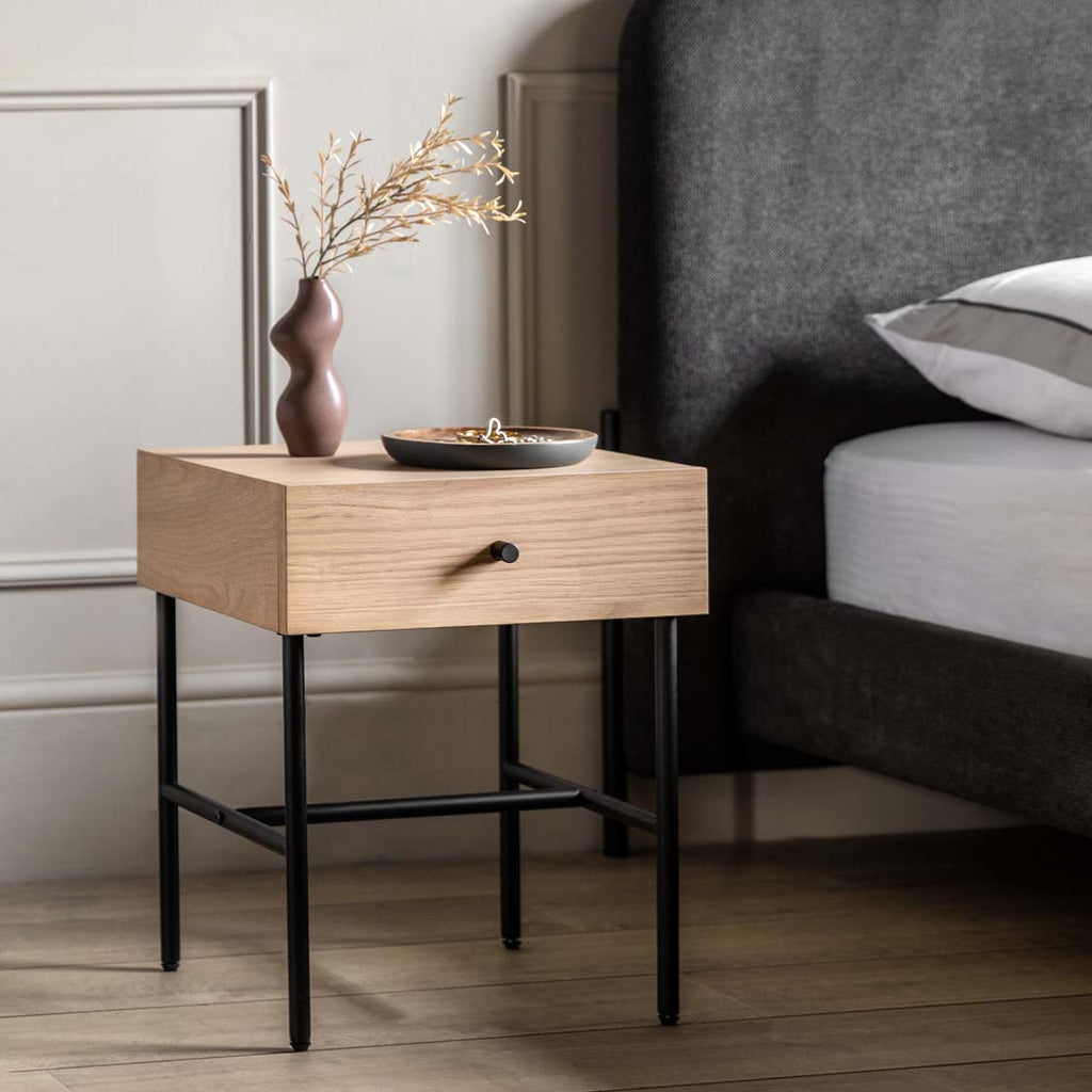 Ashdown 1 Drawer Bedside Natural