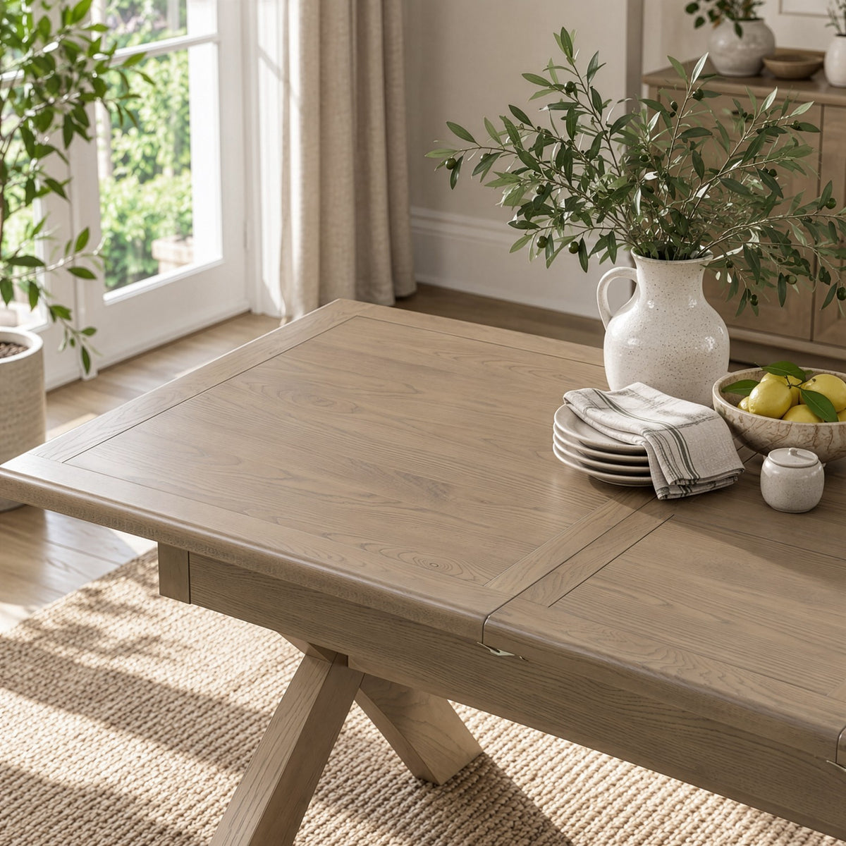 Bridport 180-230cm Cross Leg Extending Dining Table