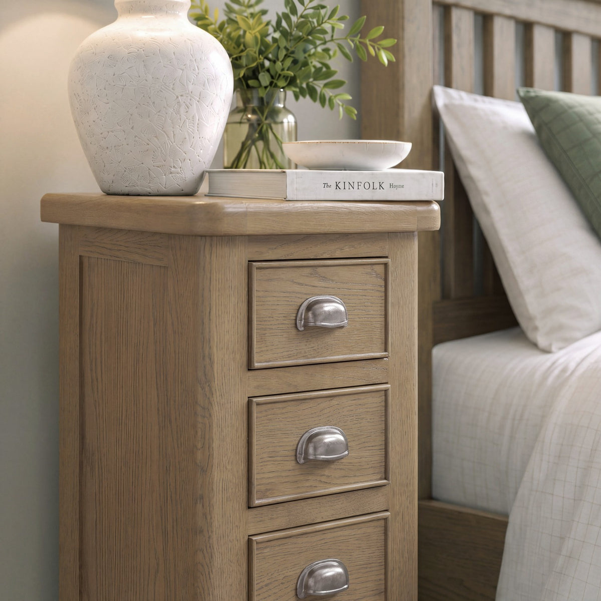 Bridport 3 Drawer Bedside Table