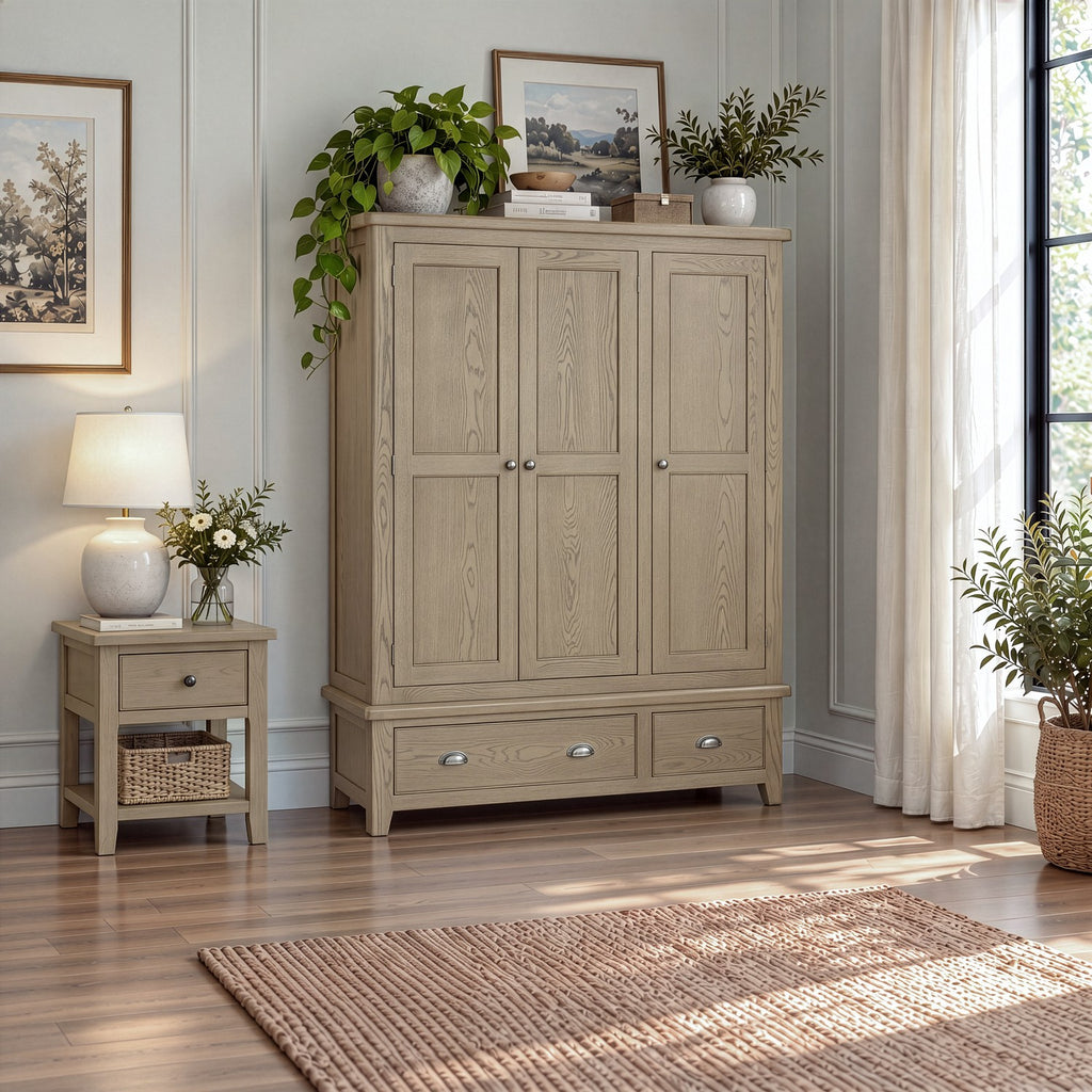 Bridport 3 Door 2 Drawer Wardrobe