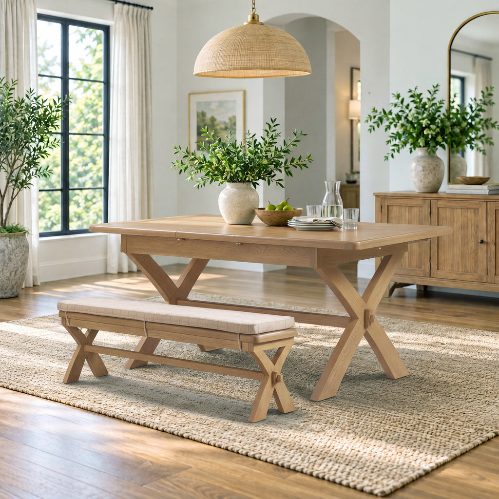Bridport 180-230cm Cross Leg Extending Dining Table