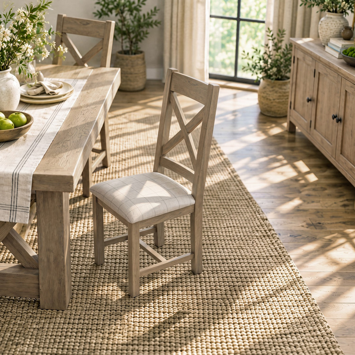 Bridport Crossback Fabric Dining Chair