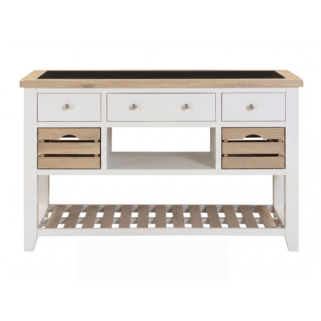 Bibury Large Kitchen Island in Painted / Oak