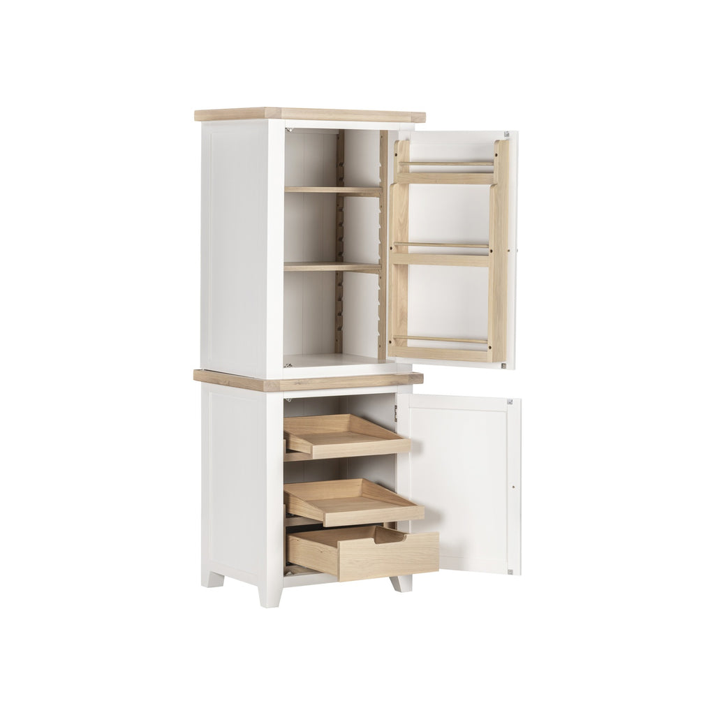 Bibury Single Larder in Painted / Oak