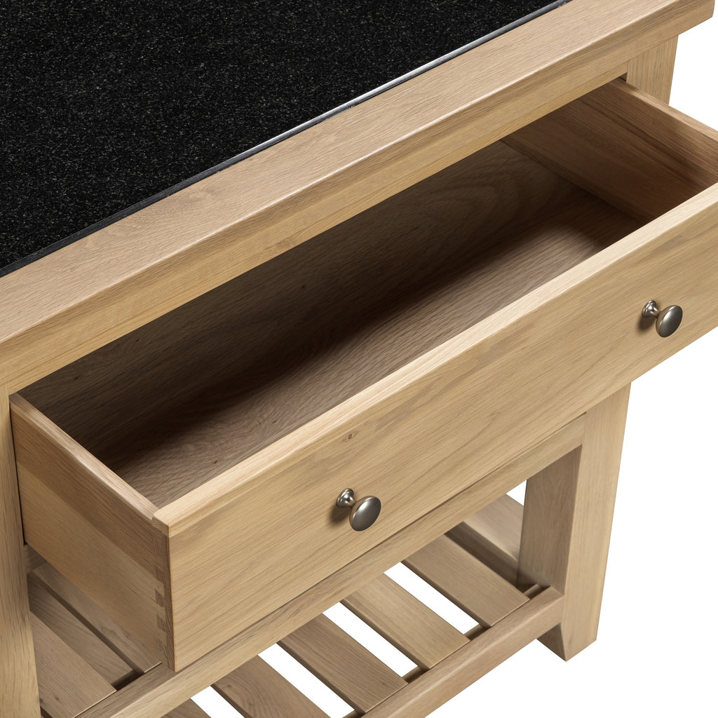 Bibury Small Kitchen Island in Natural Oak