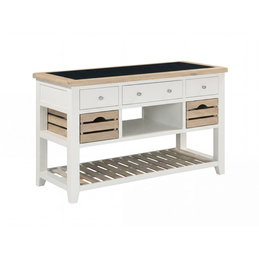 Bibury Large Kitchen Island in Painted / Oak