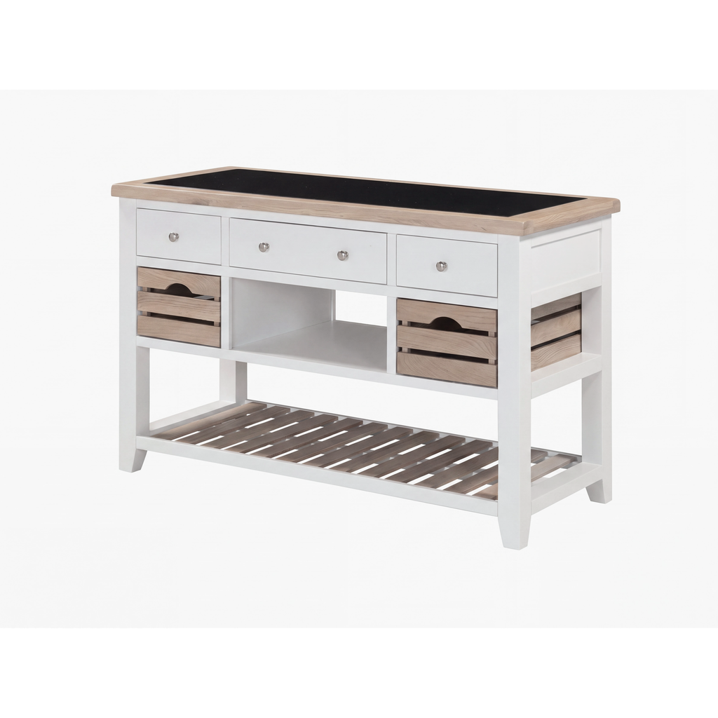 Bibury Large Kitchen Island in Painted / Oak