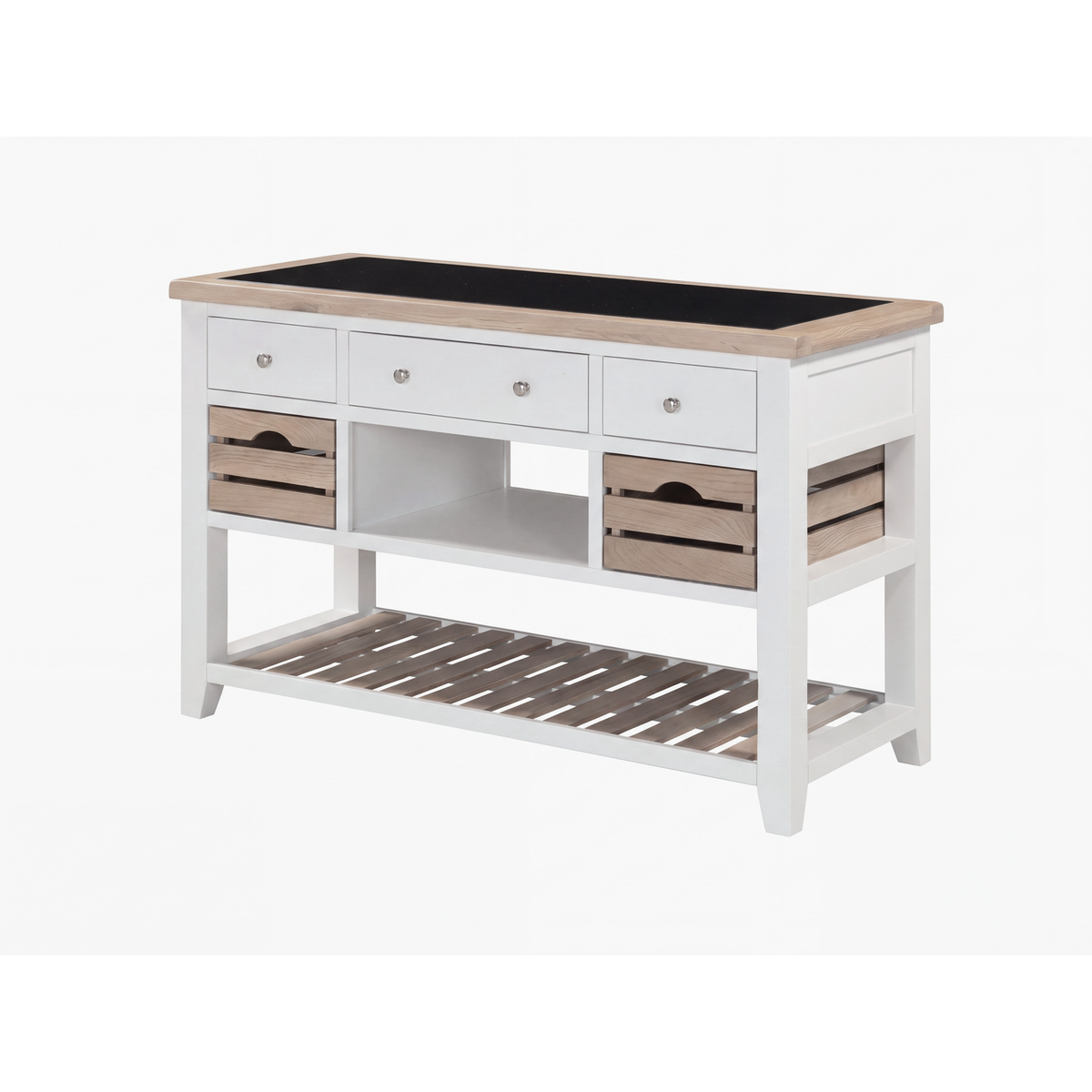 Bibury Large Kitchen Island in Painted / Oak