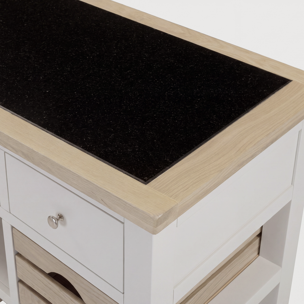 Bibury Large Kitchen Island in Painted / Oak