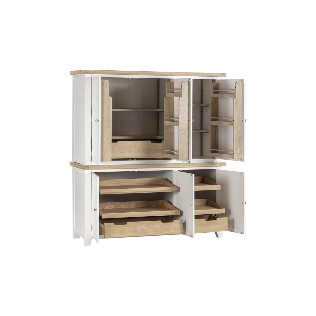 Bibury Triple Larder in Painted / Oak