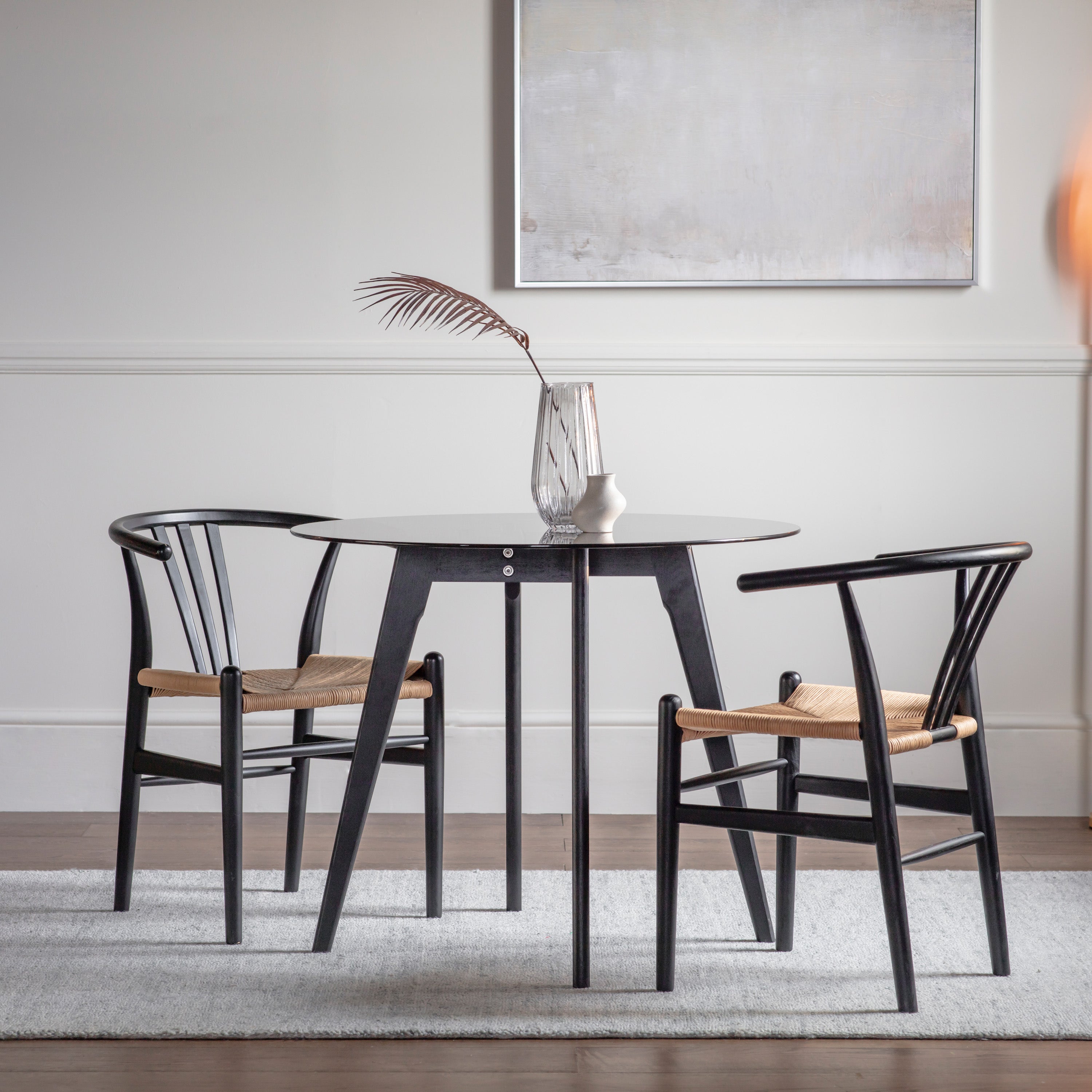 Blair Round Dining Table Black