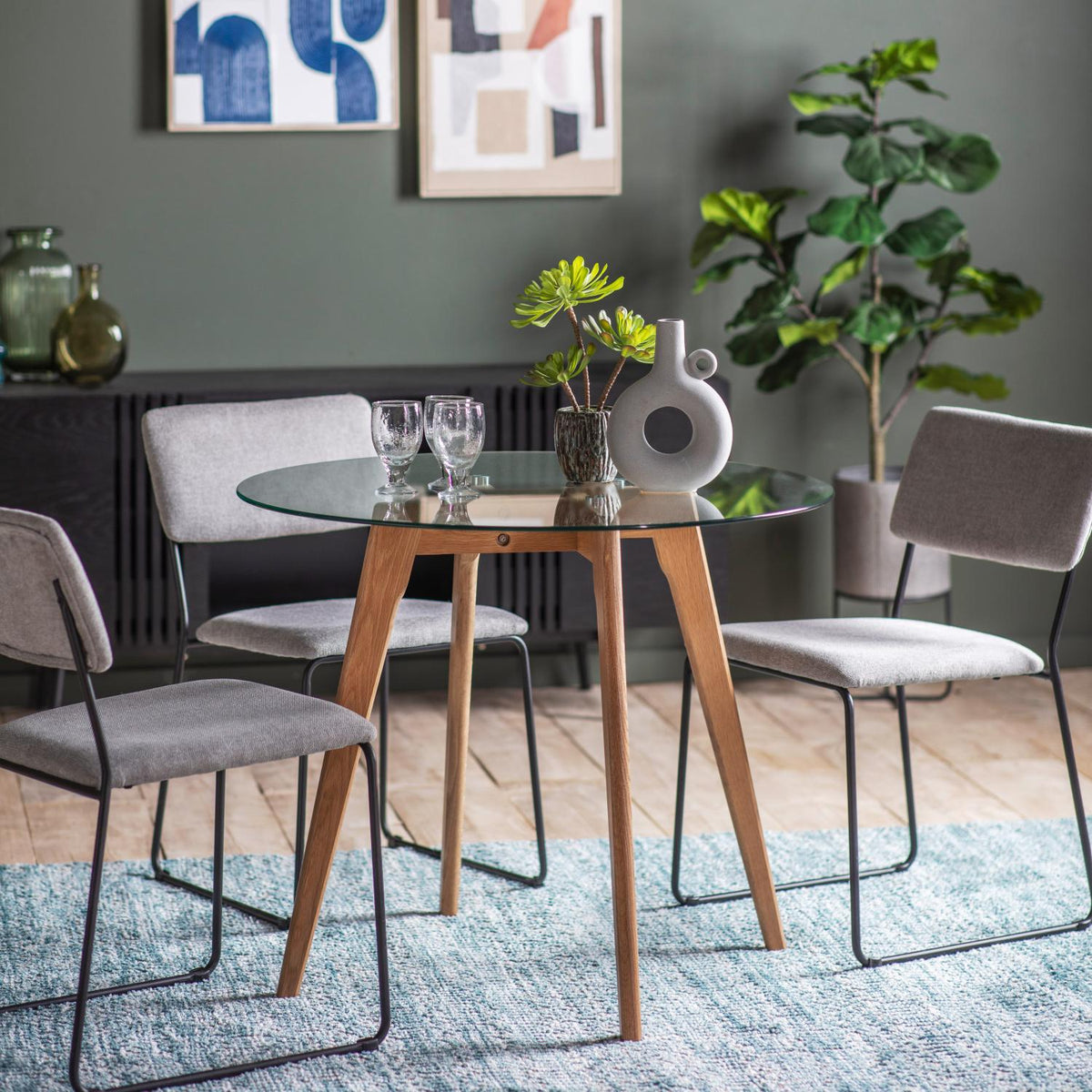 Blair Round Dining Table Oak