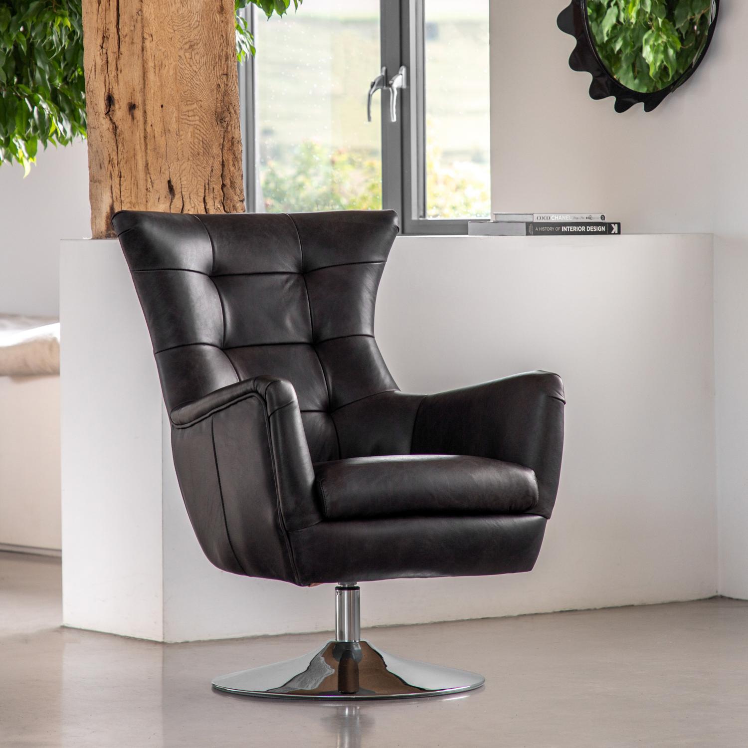 Bristol Swivel Chair Antique Ebony