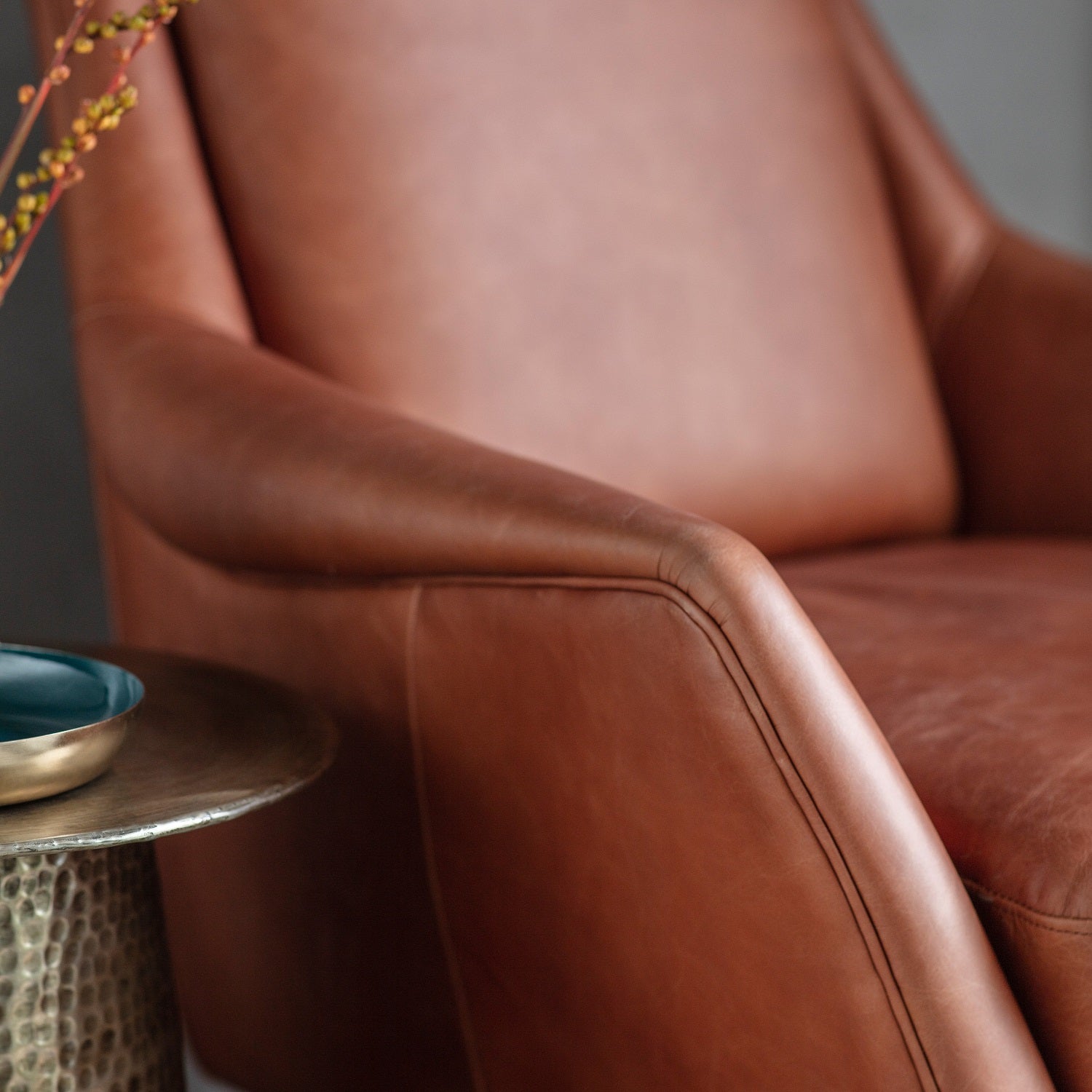 Brompton Armchair Brown Leather