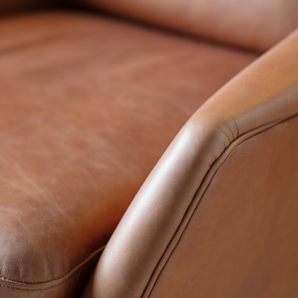 Brompton Armchair Brown Leather