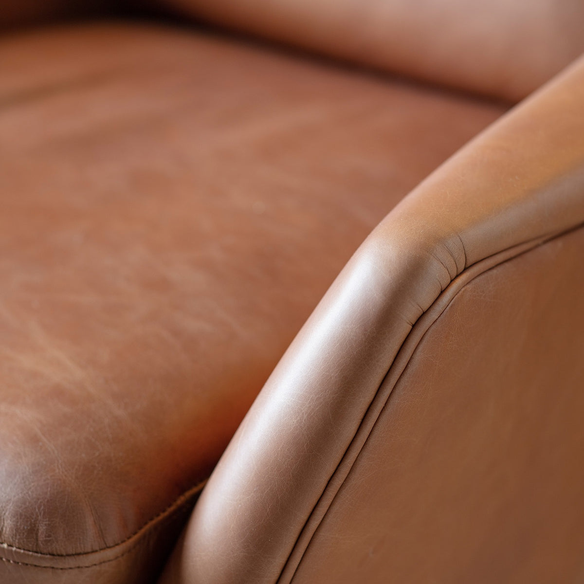 Brompton Armchair Brown Leather