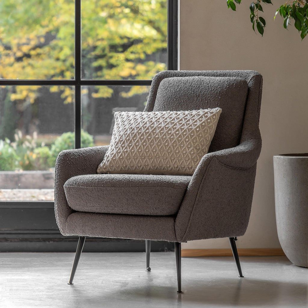 Brompton Armchair Dark Grey Linen