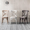 Cafe Chair White Linen (2pk)