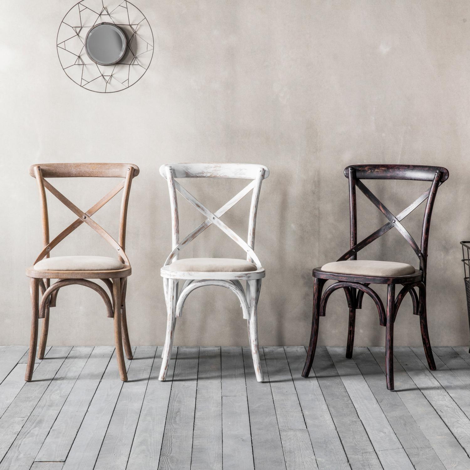 Cafe Chair White Linen (2pk)