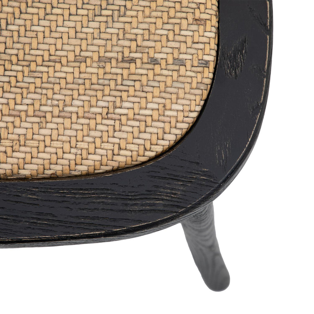 Cafe Chair Black/Rattan (2pk)
