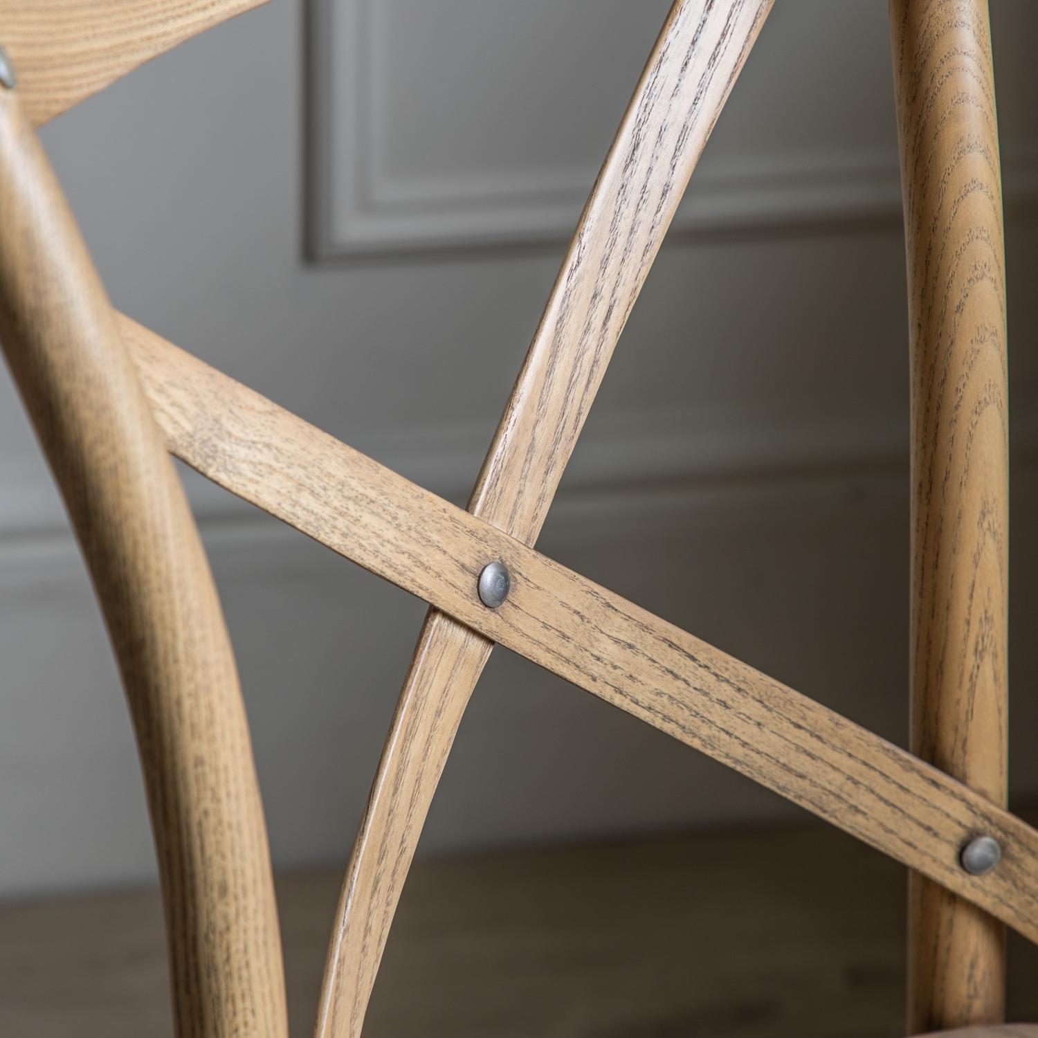 Cafe Chair Oak/Rattan (2pk)